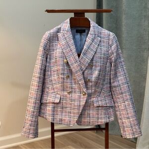Talbots Women's Pastel Plaid Blazer